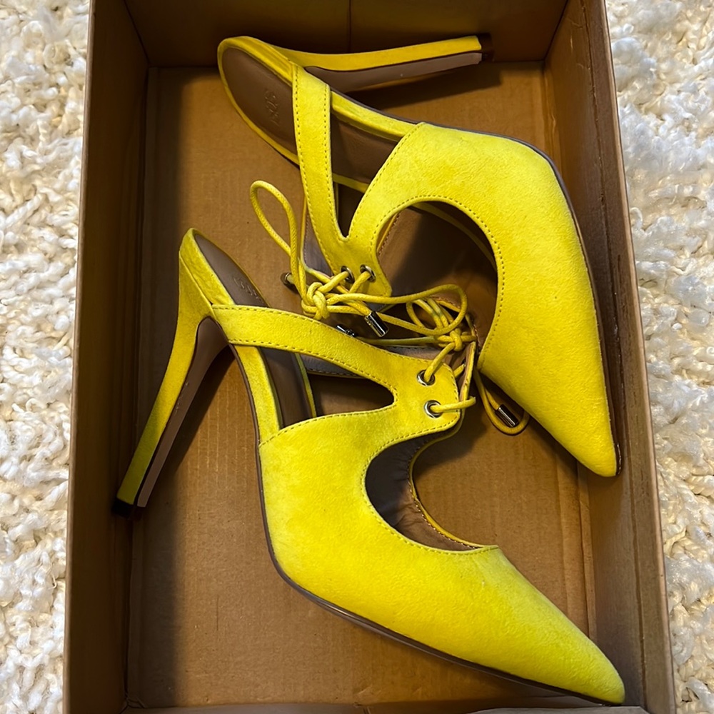 Asos Chartreuse Mule Size 6